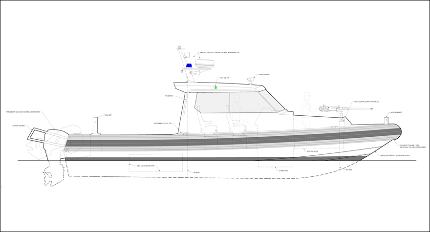 Ray Hunt Design 11M RIB Patrol Boat
