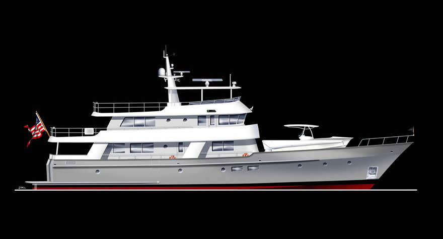 Ray Hunt Design 106ft Custom Yacht Expedition Yacht