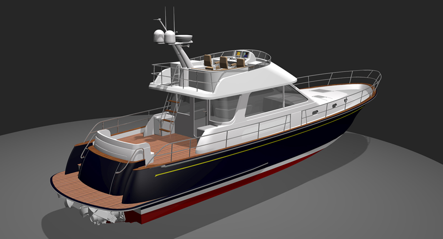 Ray Hunt Design Custom 54' Waterjet Flybridge