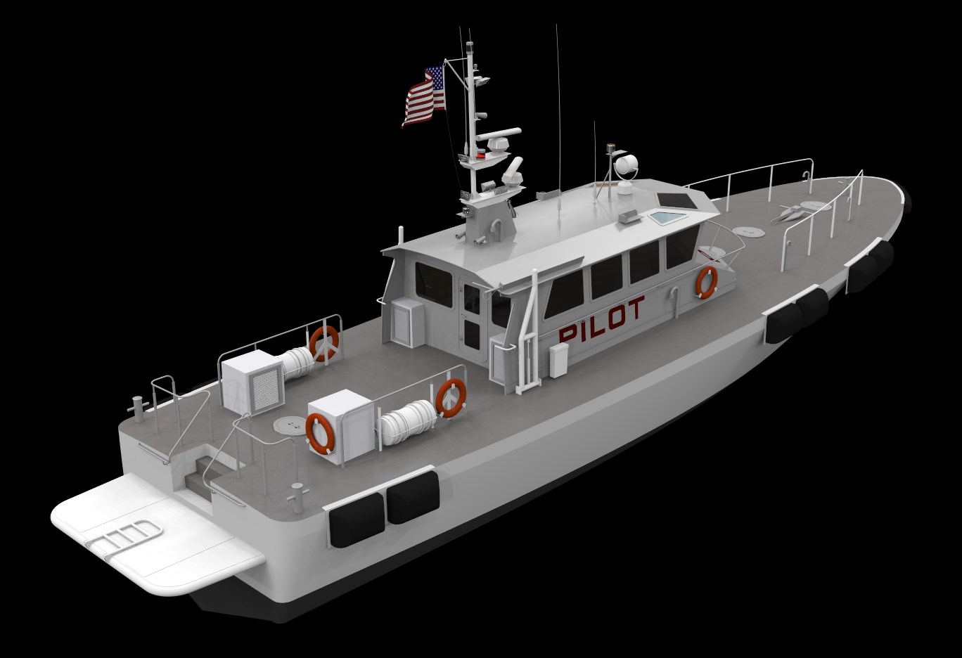 Ray Hunt Design 75ft Aluminum Waterjet Pilot Boat
