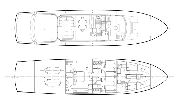 Ray Hunt Design | Custom Yachts Over 70 Feet | 94' Motor Yacht